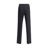 Lardini Black Viscose Casual Pants